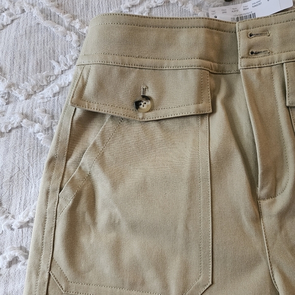 J.CREW Officer Patch-Pocket Wide-Leg Pant Stretch Twill in KHAKI size 6 NWT - Picture 11 of 13